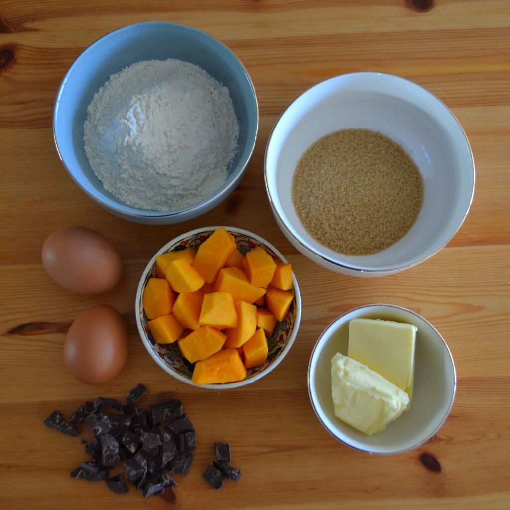 ingrédients pour muffins potimarron